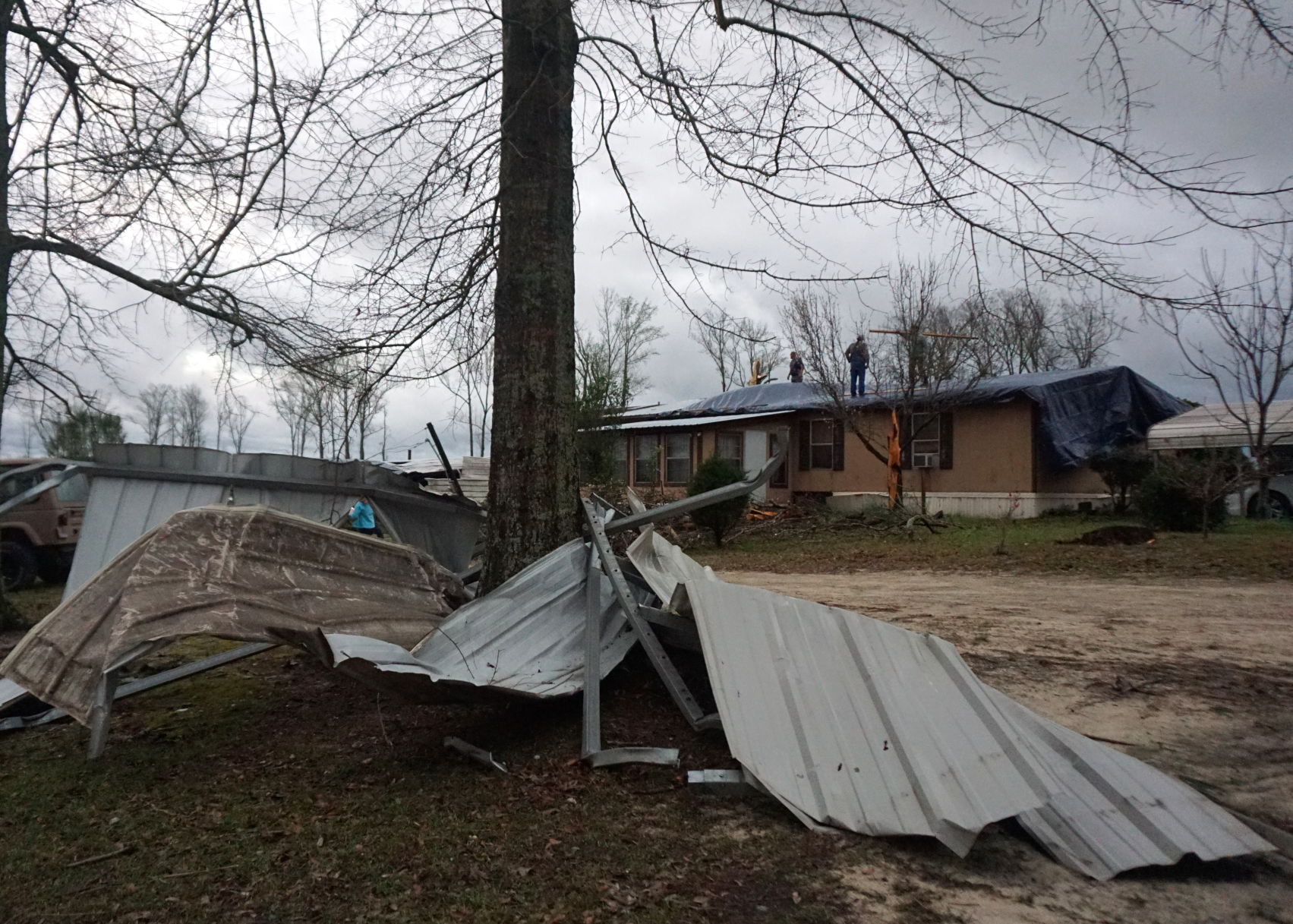 Tornado damage in Beauregard
